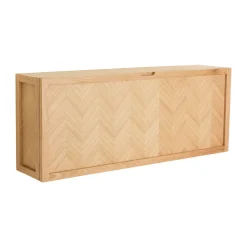 Hübsch Display & Glass Cabinets*Herringbone shoe cabinet large, Oak Beige