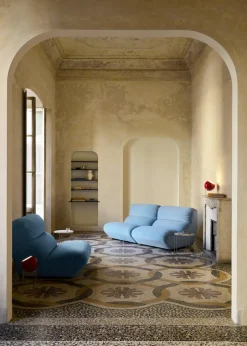 &Tradition Sofas*Hi Lo AV54 modular sofa center module, Gentle 0733 Blue
