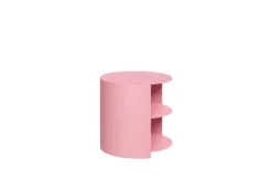 Hem Side Tables*Hide side table Ø38x41 cm, Light textured Pink