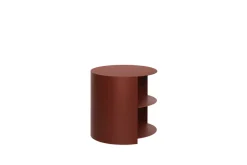 Hem Side Tables*Hide side table Ø38x41 cm, Red textured Brown