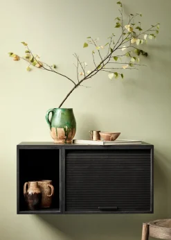 Northern Shelves & Shelving Systems*Hifive cabinet with jalusi door, painted oak Black