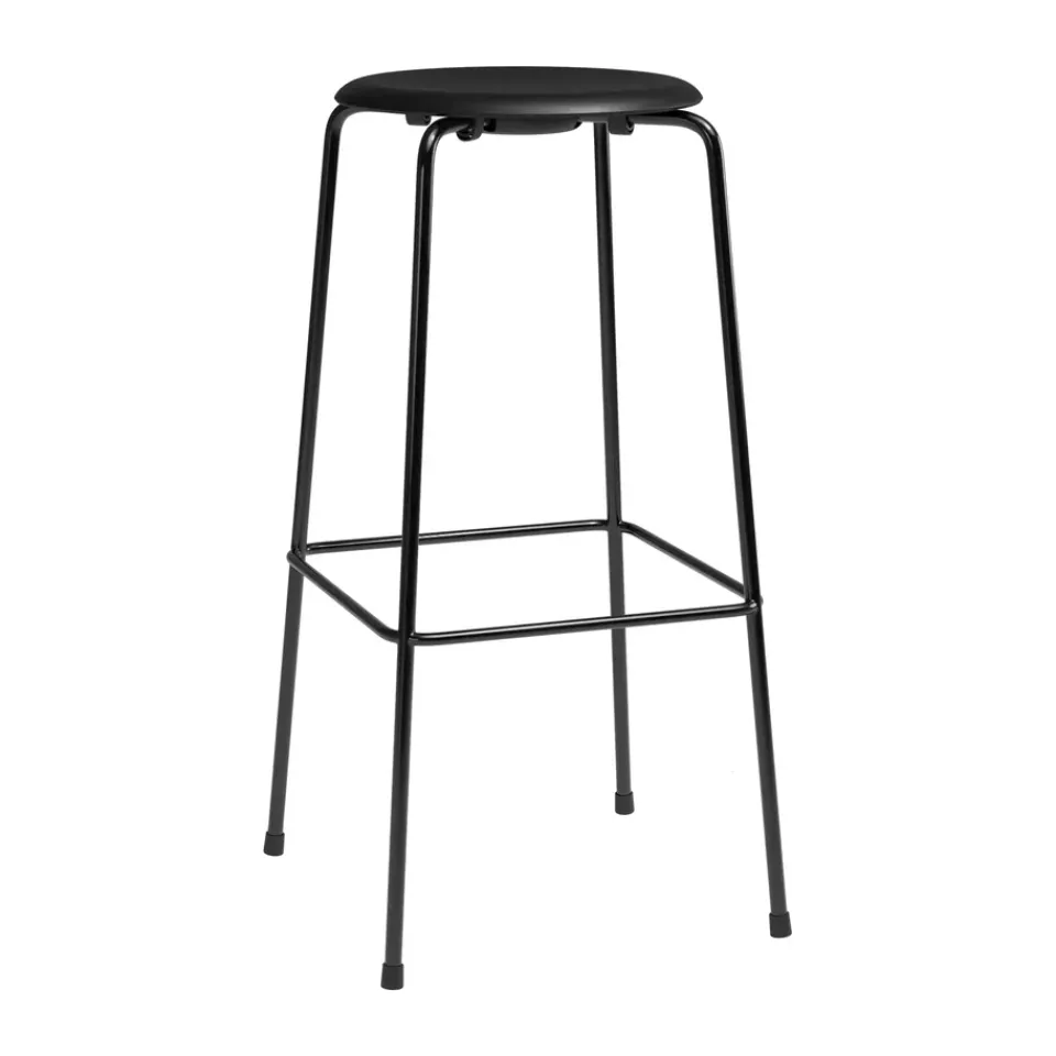 Fritz Hansen Bar Stools*High Dot bar stool, Intense leather - steel Black