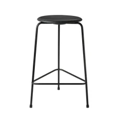 Fritz Hansen Bar Stools*High Dot stool leather, Cowboy Black