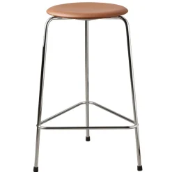 Fritz Hansen Bar Stools*High Dot stool leather, walnut Brown