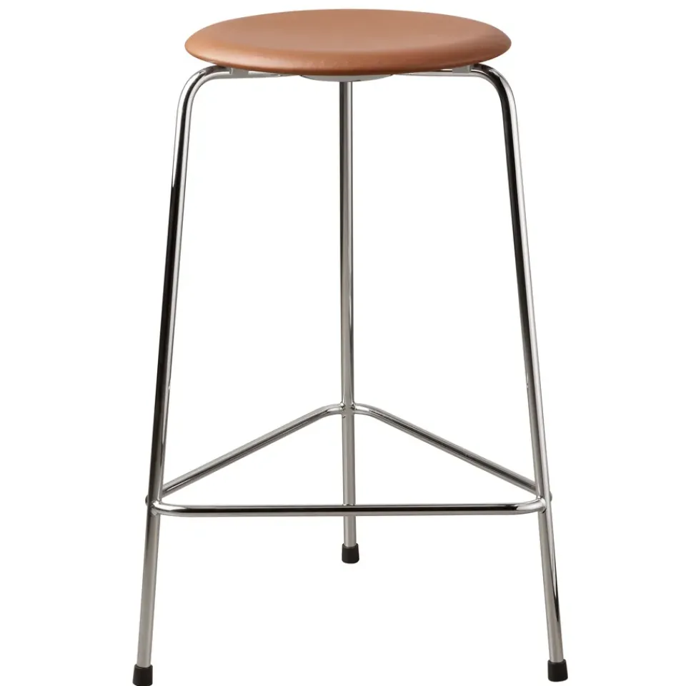 Fritz Hansen Bar Stools*High Dot stool leather, walnut Brown