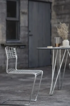 Grythyttan Stålmöbler Seating|Balcony Furniture*High Tech chair, Hot-dip Galvanized Grey