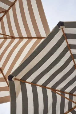1898 Sun Protection*Hisshult parasol Ø270 cm, stripe-teak Blue