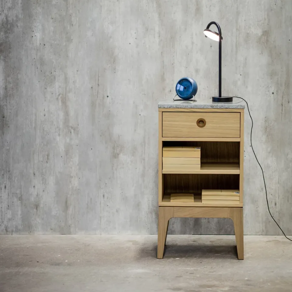 Mavis Bedside Tables*Höllviken bedside table, oak white pigment, 1 box Beige