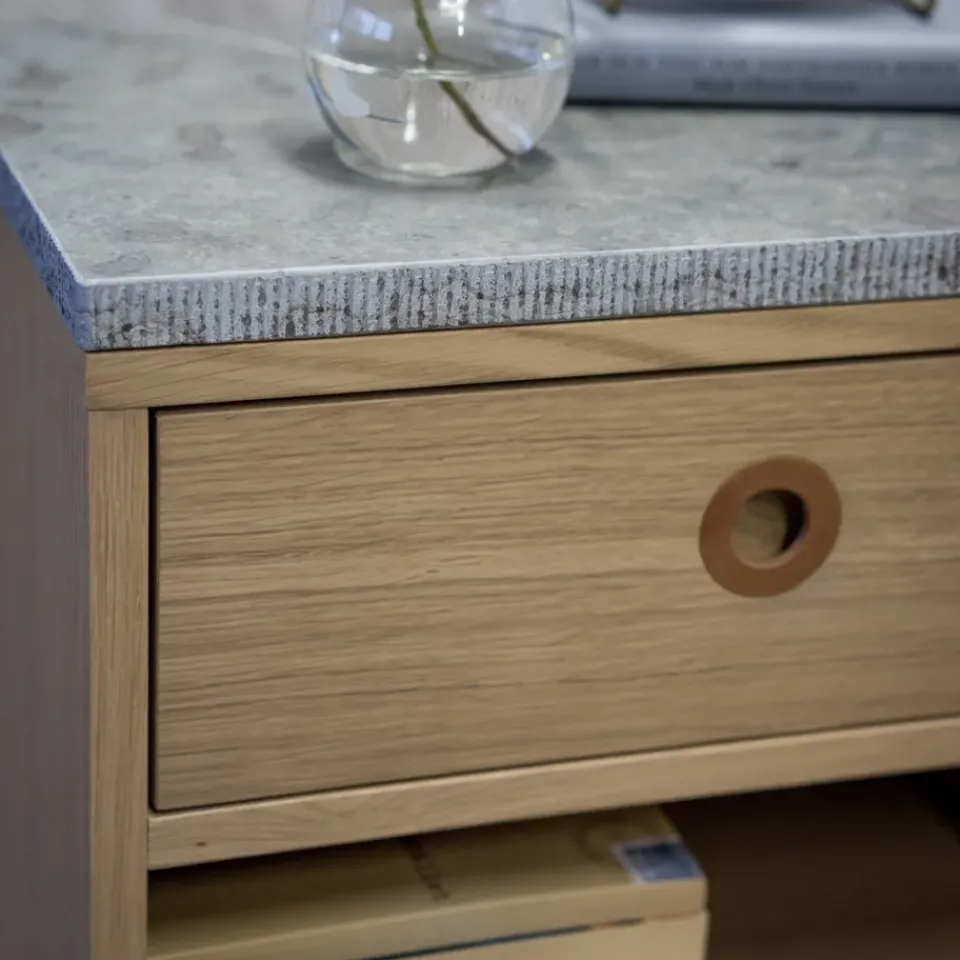 Mavis Bedside Tables*Höllviken bedside table, oak white pigment, 1 box Beige