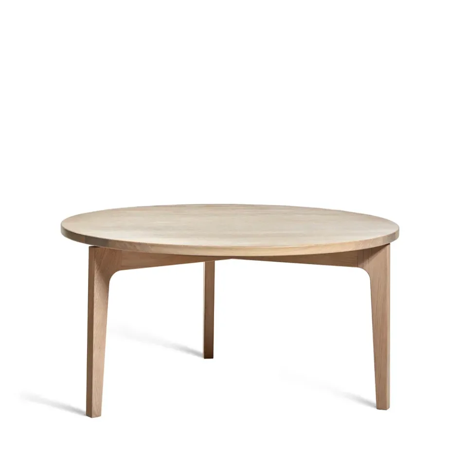 Mavis Coffee Tables*Höllviken coffee table Ø80 cm, oak white pigmented Beige