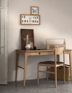 Mavis Desks*Höllviken desk, oak white pigmented Beige