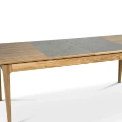 Mavis Dining Tables*Höllviken dining table, oak, white pigmented matte lacquer Beige