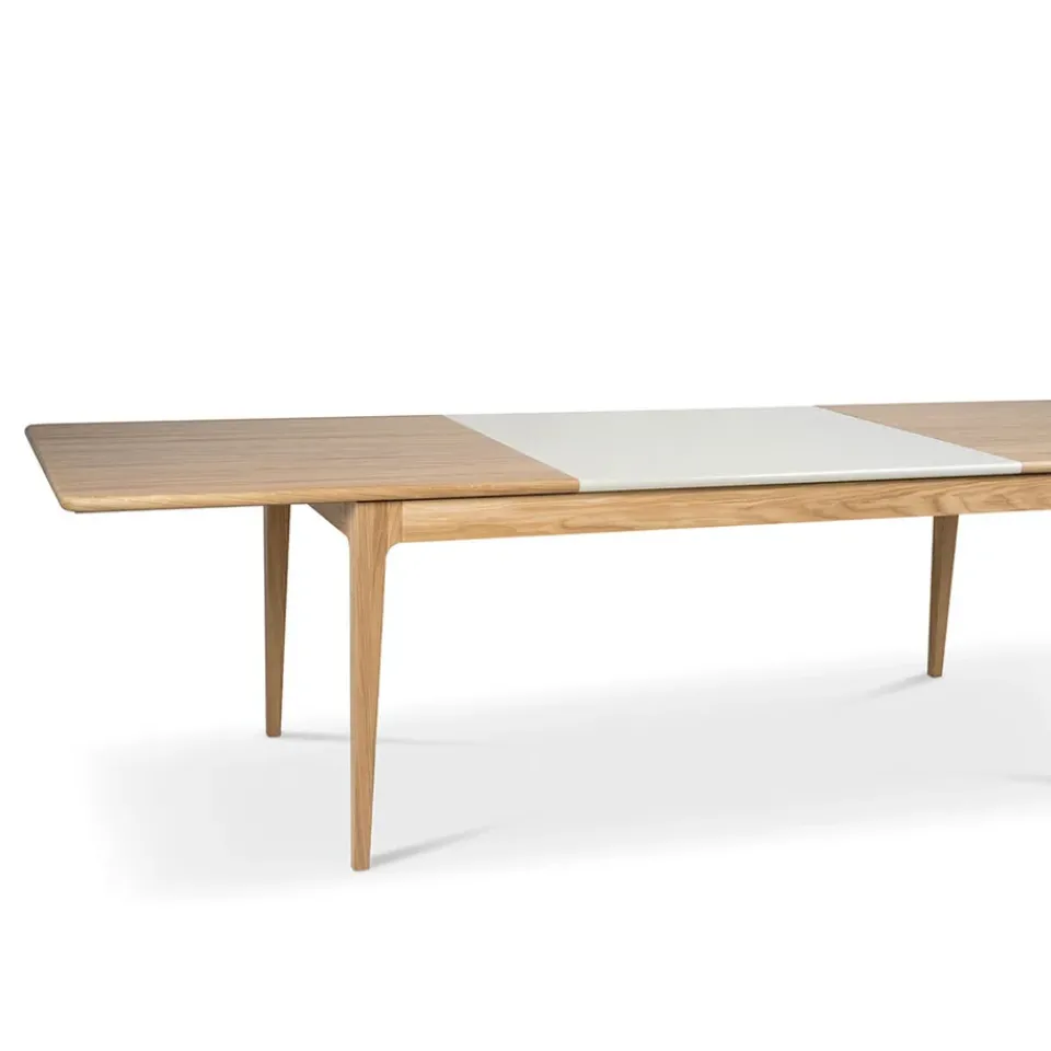 Mavis Dining Tables*Höllviken dining table, oak, white pigmented matte lacquer Beige