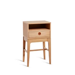Mavis Bedside Tables*Höllviken high leg bedside table, oak white pigmented Beige