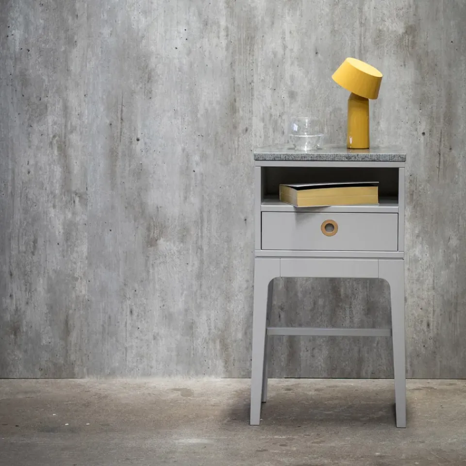 Mavis Bedside Tables*Höllviken high leg bedside table, oak white pigmented Beige