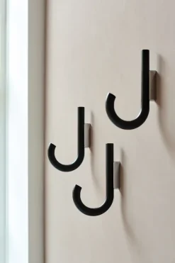 Gejst Clothes Hooks & Hangers*Hook hook 19 cm, stained oak-chrome Black
