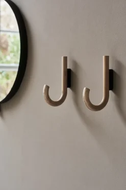 Gejst Clothes Hooks & Hangers*Hook hook 19 cm, Oak-black Brown