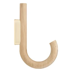 Gejst Clothes Hooks & Hangers*Hook hook 19 cm, Oak-brass Brown