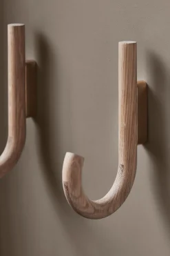 Gejst Clothes Hooks & Hangers*Hook hook 19 cm, Oak-brass Brown