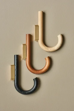 Gejst Clothes Hooks & Hangers*Hook hook 19 cm, Oak-brass Brown