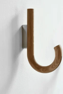 Gejst Clothes Hooks & Hangers*Hook hook 19 cm, Oak-chrome Brown