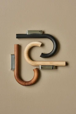Gejst Clothes Hooks & Hangers*Hook hook 19 cm, Oak-chrome Brown