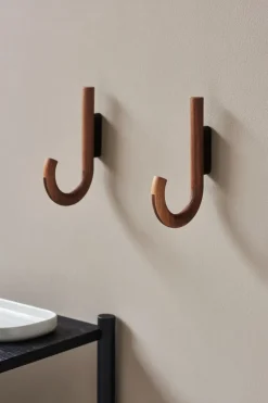 Gejst Clothes Hooks & Hangers*Hook hook 19 cm, Walnut-black Brown