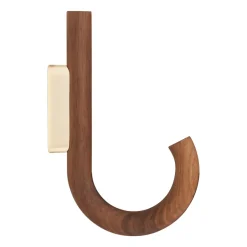 Gejst Clothes Hooks & Hangers*Hook hook 19 cm, Walnut-brass Brown