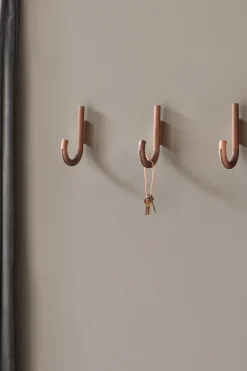 Gejst Clothes Hooks & Hangers*Hook hook 19 cm, Walnut-brass Brown