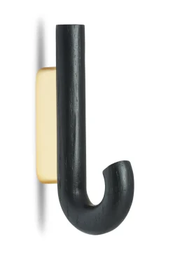 Gejst Clothes Hooks & Hangers*Hook hook mini 13.3 cm, Black oak-brass BlackGold-coloured