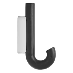 Gejst Clothes Hooks & Hangers*Hook hook mini 13.3 cm, Black oak-chrome BlackSilver-coloured