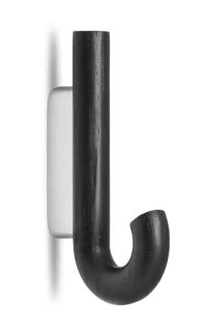 Gejst Clothes Hooks & Hangers*Hook hook mini 13.3 cm, Black oak-chrome BlackSilver-coloured