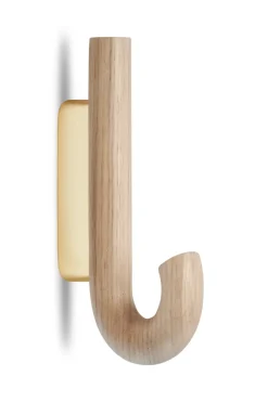 Gejst Clothes Hooks & Hangers*Hook hook mini 13.3 cm, Oak-brass BrownGold-coloured
