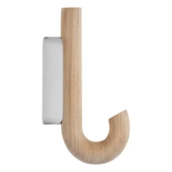 Gejst Clothes Hooks & Hangers*Hook hook mini 13.3 cm, Oak-chrome BrownSilver-coloured