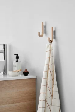 Gejst Clothes Hooks & Hangers*Hook hook mini 13.3 cm, Oak-chrome BrownSilver-coloured