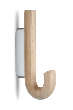 Gejst Clothes Hooks & Hangers*Hook hook mini 13.3 cm, Oak-chrome BrownSilver-coloured