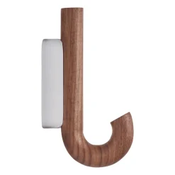 Gejst Clothes Hooks & Hangers*Hook hook mini 13.3 cm, Walnut-Chrome BrownSilver-coloured