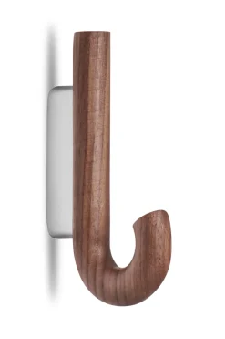 Gejst Clothes Hooks & Hangers*Hook hook mini 13.3 cm, Walnut-Chrome BrownSilver-coloured