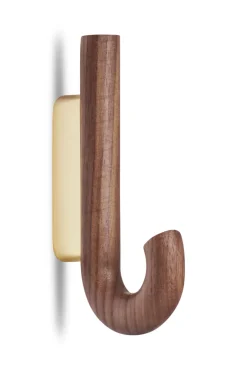 Gejst Clothes Hooks & Hangers*Hook hook mini 13.3 cm, Walnut-brass BrownGold-coloured