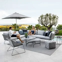 Cane-line Garden Sofas & Garden Benches|Sofas*Horizon modular sofa, Natté light , left Grey
