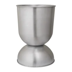 Ferm Living Garden Details & Accessories*Hourglass flower pot large Ø50 cm, Aluminium Silver-coloured