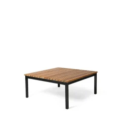 Skargaarden Table For Outdoor Use|Outdoor Lounge Furniture*Häringe coffee table, Teak, small, black steel frame Brown