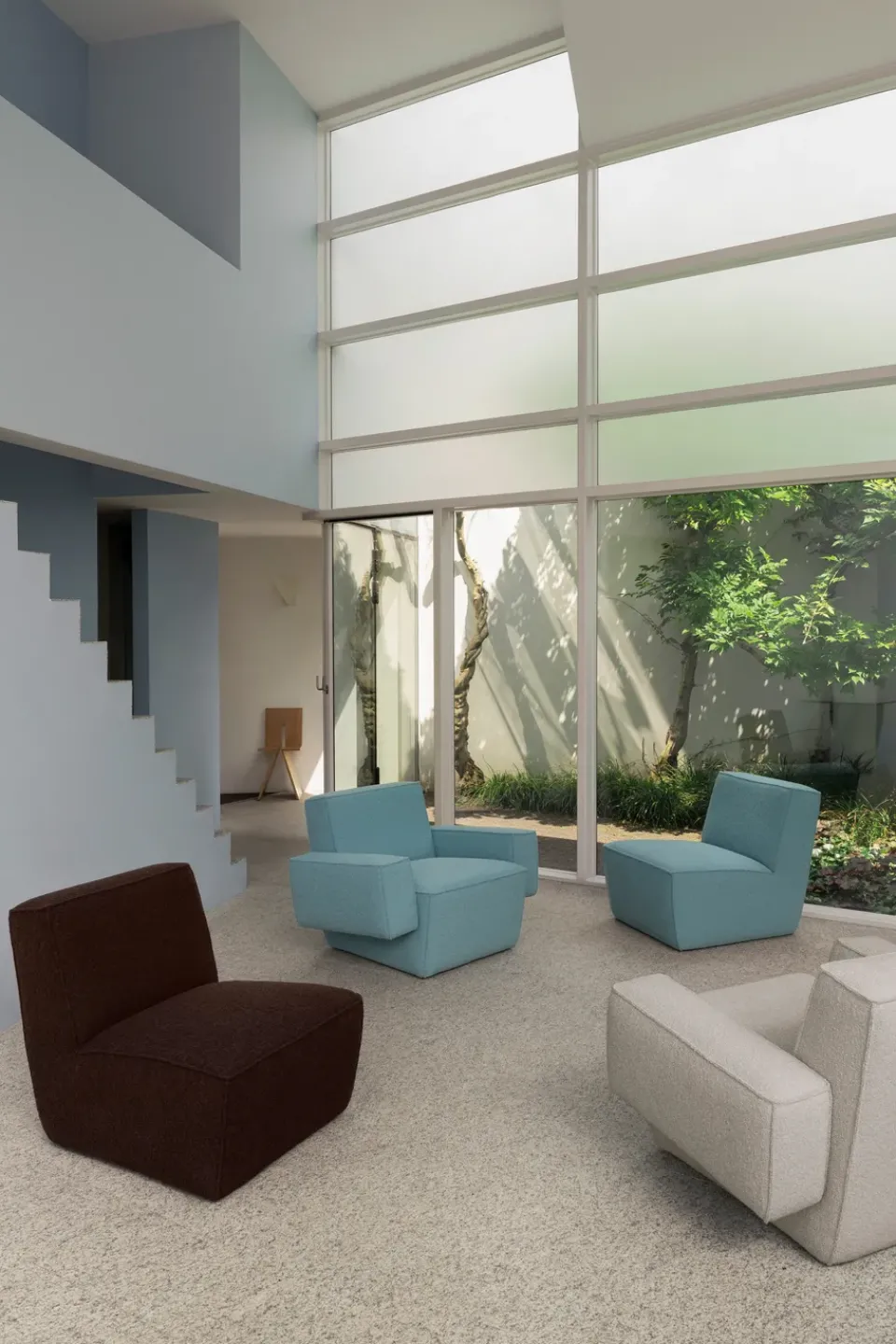 Hem Armchairs & Footstools|Chairs*Hunk lounge chair with arm rest, Icicle Blue