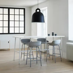 Normann Copenhagen Bar Stools*Hyg barstool metal legs 65 cm, Grey