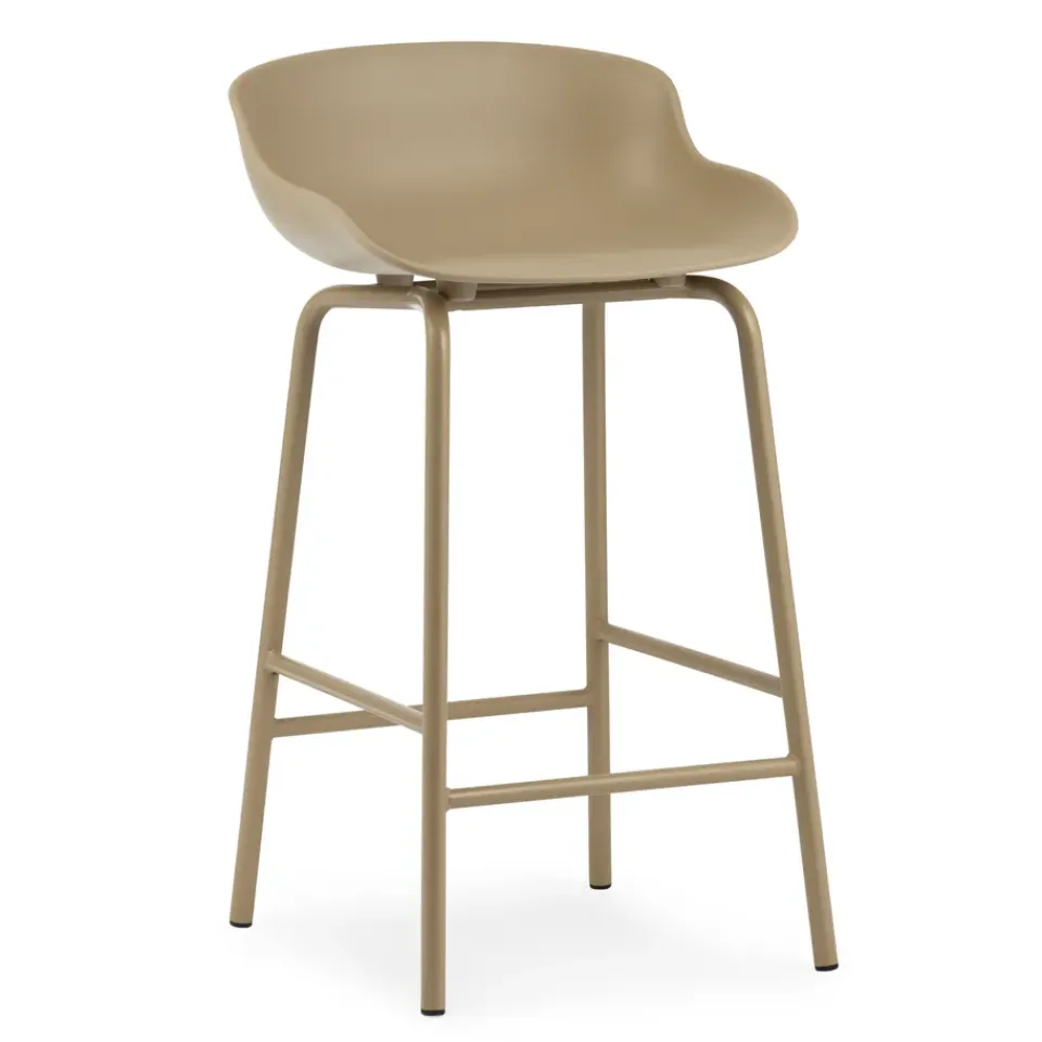 Normann Copenhagen Bar Stools*Hyg barstool metal legs 65 cm, Sand Beige