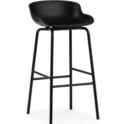 Normann Copenhagen Bar Stools*Hyg barstool metal legs 75 cm, Black