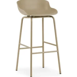 Normann Copenhagen Bar Stools*Hyg barstool metal legs 75 cm, Sand Beige