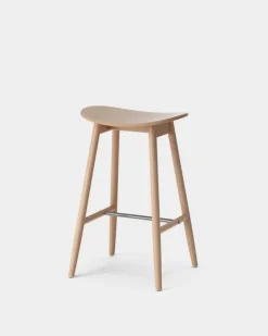 Massproductions Bar Stools*Icha barstool 65 cm, Beech Beige