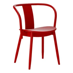 Massproductions Chairs*Icha chair, varnished beech Red