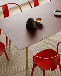 Massproductions Chairs*Icha chair, varnished beech Red